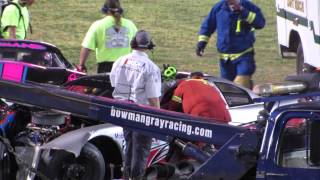 Bowman Gray 6-7-14 Kenny Bost comes flying out of the pits and wrecks the leaders