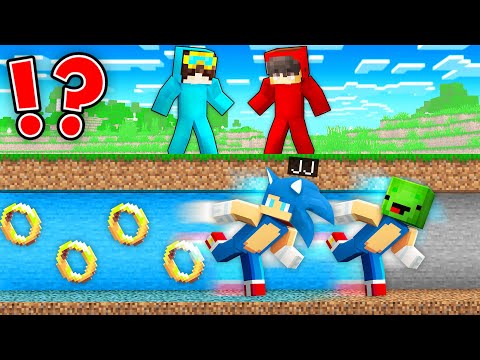 SONIC Speedrunners vs YOUTUBERS Hunters : JJ and Mikey vs Cash and Nico in Minecraft Maizen!