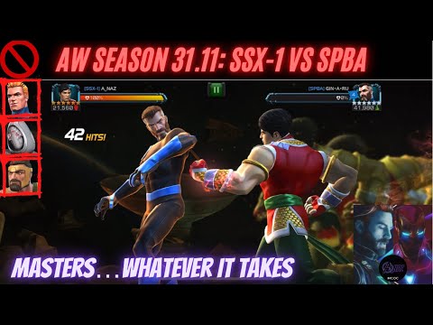 AW Season 31.11: SSx-1 vs SPBA | Doom - Shang Chi - Warlock | One Last War With SSx…masters or bust!