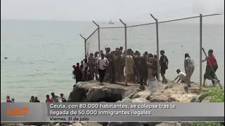 Ceuta, con 80.000 habitantes, se colapsa tras la llegada de 50.000 inmigrantes ilegales
