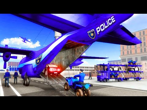 US Police Offroad Car Transport Truck - US City Police Car Transporter - Android Gameplay