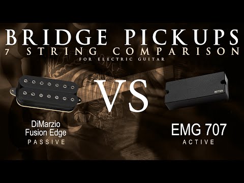 DiMarzio FUSION EDGE 7 vs EMG 707 - Seven String Bridge Pickup Guitar Tone Comparison
