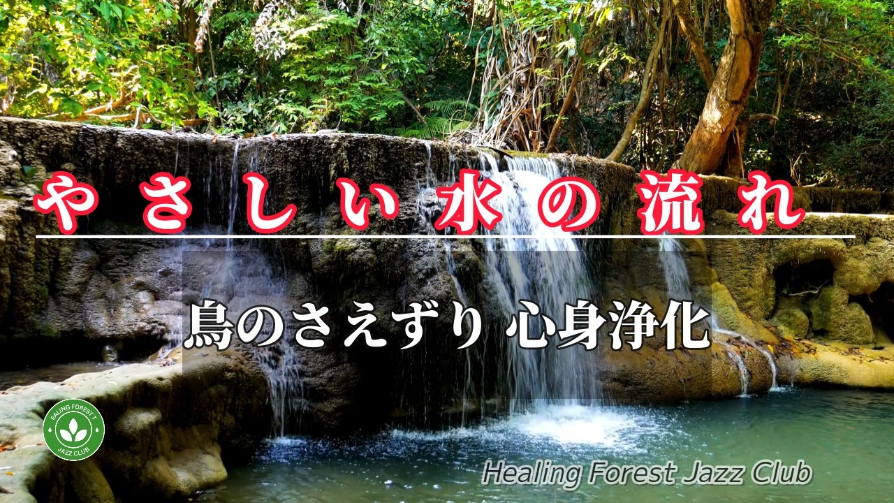 Relax in the healing forest #184 /Calm water flow / slow Jazz / Purification /WorkBGM  / AI
