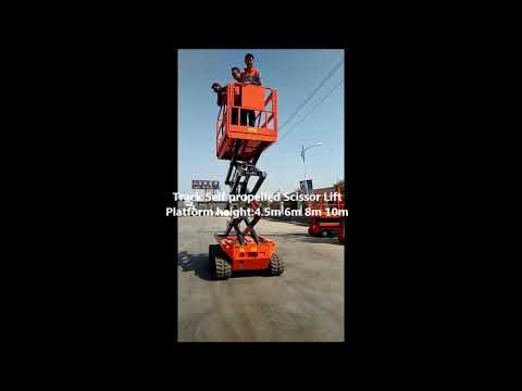 all rough terrain ground Aerial work lift platform Tracked self propelled scissor lift man elevator