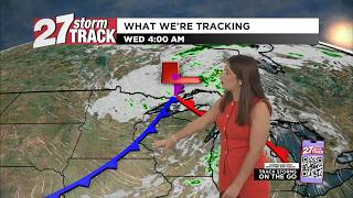 Cloudier skies today bring raindrops overnight