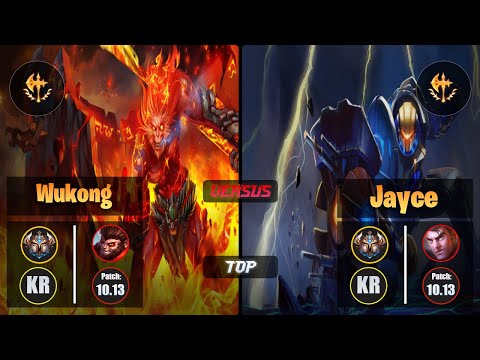 Challenger WUKONG [Conqueror] (Top) VS  JAYCE - Challenger KR Patch 10.13