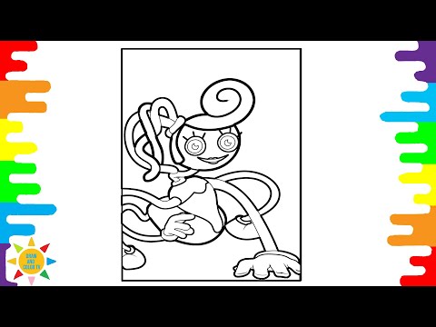 Mommy Long Legs Coloring Page | Poppy Playtime Coloring | Diviners - Savannah