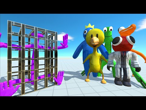 Rescue Rainbow Friends Purple - Animal Revolt Battle Simulator