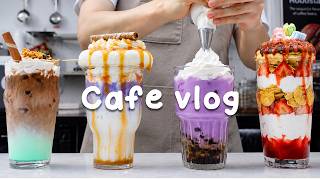 ☕월요일엔 역시 라떼 한 잔☀️알록달록한 음료와 힐링 타임/카페브이로그/Cafe Vlog/ASMR/Tasty Coffee