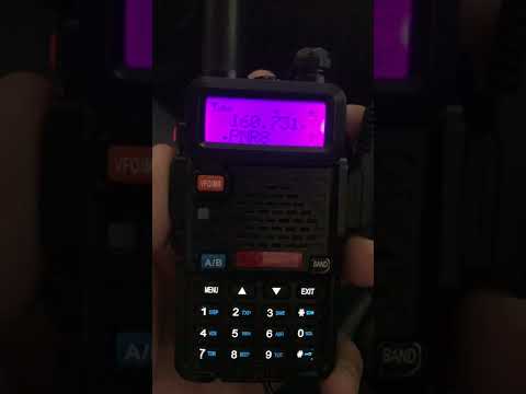 Baofeng UV5 RTP connected to car 12v outlet using baofeng battery eliminator -