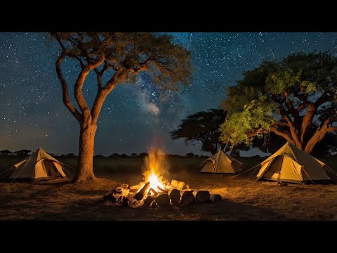African Savannah Campfire – Smooth Jazz for a Tranquil Night
