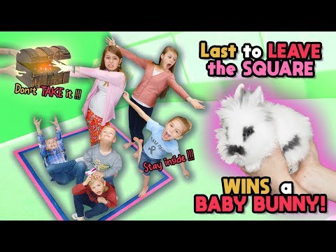Last To Leave The SQUARE WINS Cute BABY BUNNY! Tannerites Last To Leave Game!