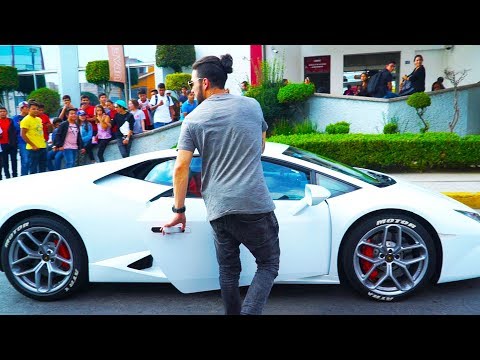 Picking up MY SISTER from her school in a LAMBO!