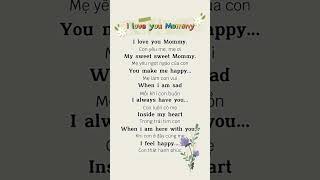Bài hát "I love you mommy" cho bé làm quen với Tiếng Anh