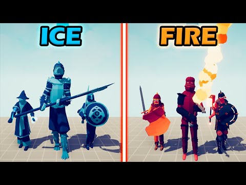 ICE TEAM vs FIRE TEAM - Totally Accurate Battle Simulator | TABS