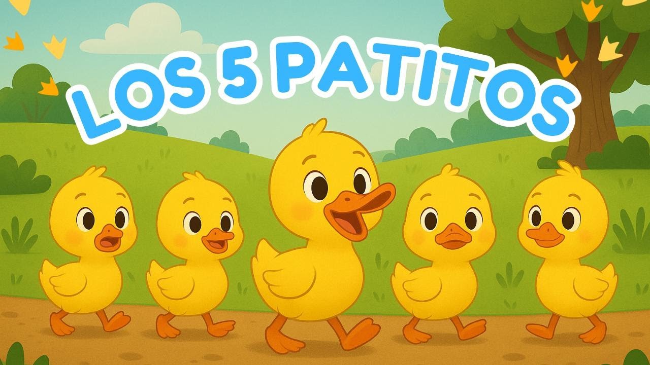 🐥🎵 LOS 5 PATITOS 🦆 | Canción Infantil para Cantar y Jugar | Mundo Patín Música
