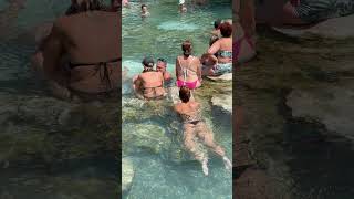 Pamukkale Turkey Fun Cleopatra Pool -Beatiful Day #pamukkale #cleopatra