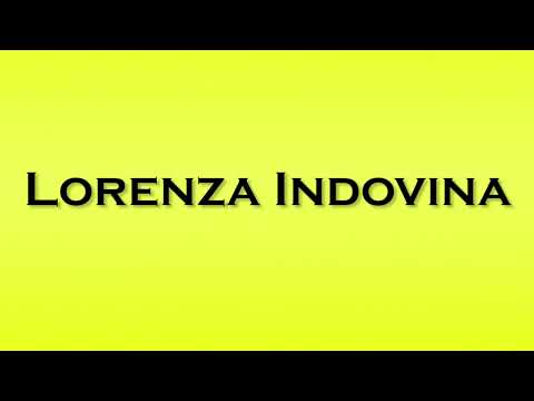 Pronunciation of Lorenza Indovina
