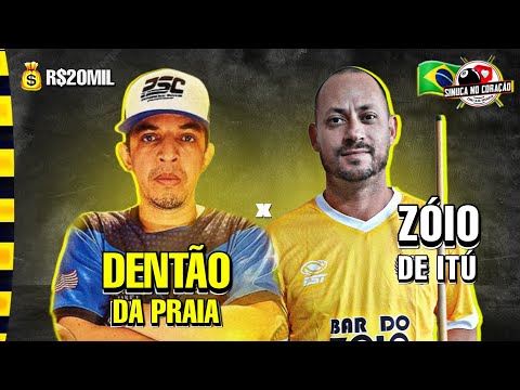 R$20MIL... Dentão da praia Vs Zóio de itú -  SINUCA AO VIVO AGORA EM SOROCABA - SP