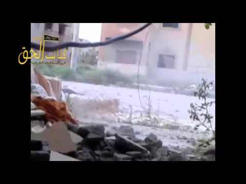 استهداف عربة لقوات النظام في حي الرصافة من قبل تجمع كتائب الحق في مدينة دير الزور