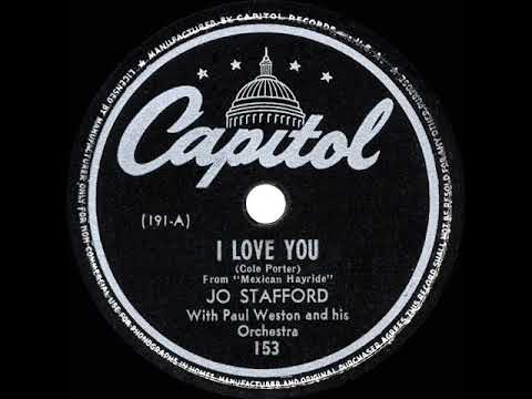 1944 HITS ARCHIVE: I Love You - Jo Stafford