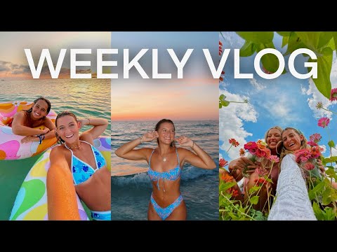 florida week in my life vlog: flower field, beach days, and friends!