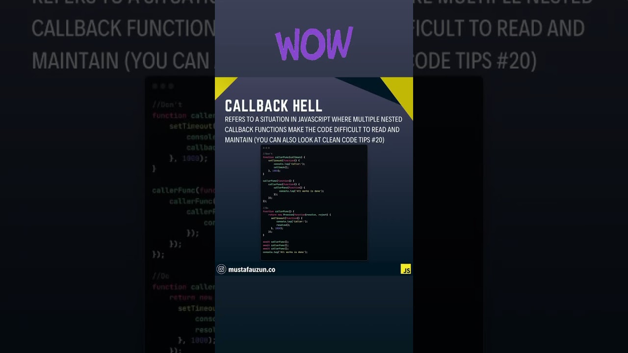 Javascript, Callback Hell #javascript