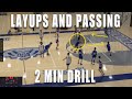 Basketball Drill for Passing and Layups - 2 Min Drill