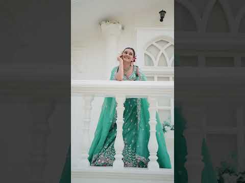 Sea Green Premium Tissue Fabric Semi-Stitched Lehenga Set with Sequins, Coding & Thread Embroidery Work