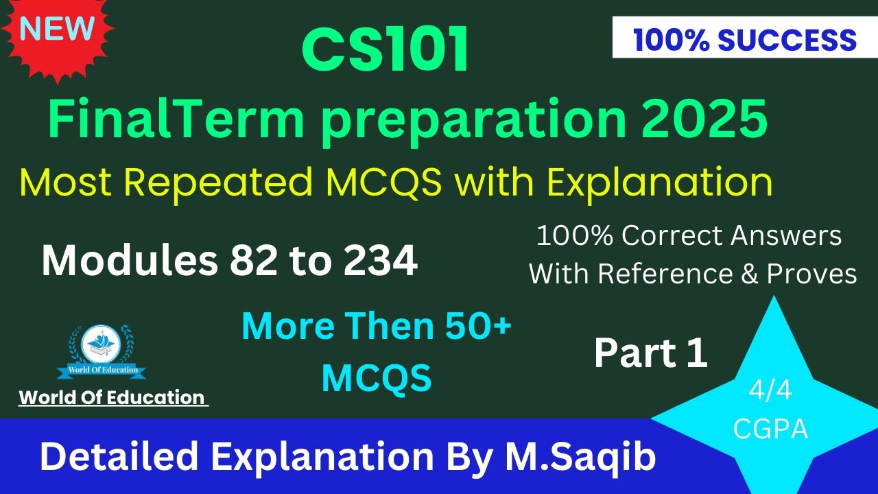 Cs101 Final Term Preparation 2025|cs101 final term preparation 2025| cs101 final term 2025 mcqs