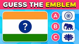 Guess the Country Emblem on the Flag 🌎🚩 | Easy, Medium, Hard, Expert Levels