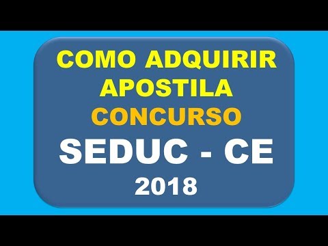 Baixar Apostila Concurso SEDUC - Ceará 2018