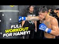 Ryan Garcia FULL WORKOUT for Devin Haney - shows concussive power days away from fight