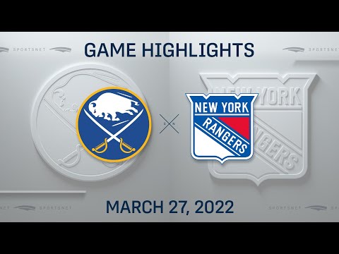 NHL Highlights | Sabres vs. Rangers - Mar. 27, 2022