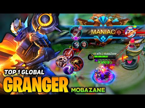 MANIAC! Legend Granger 100% NO Mercy [Top 1 Global Granger] by Mobazane - Mobile Legends
