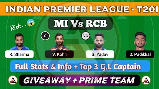 MI vs RCB 1st #IPL match Dream11 team| mi vs rcb Dream11 team| Mumbai Indians vs Royal Challengers