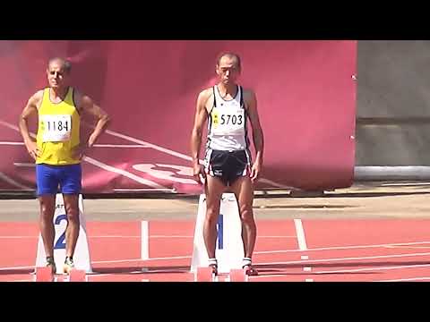 Men 65　100m Final　Lyon2015　Masters Athletics Championships
