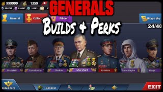GENERALS BUILDS AND PERKS