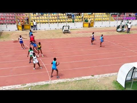 Yaa Asantewaa girls win 4x200m final. Zone 2. Inter-Co. 2025.