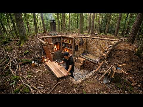 Leaving the Busy City Behind | Building a Secret Underground Home in the Forest