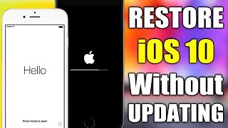RESTORE  iOS 10 - 10.2 WITHOUT Updating Or LOSING Jailbreak !!!