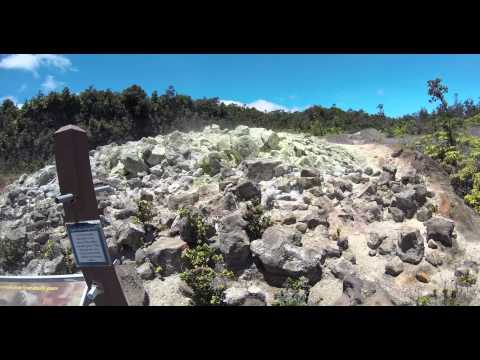 Volcano-Steam Vent-Sulphur Bank-Lava Tube-Devastation Trail On Big Island, Hawaii-UHD 4K