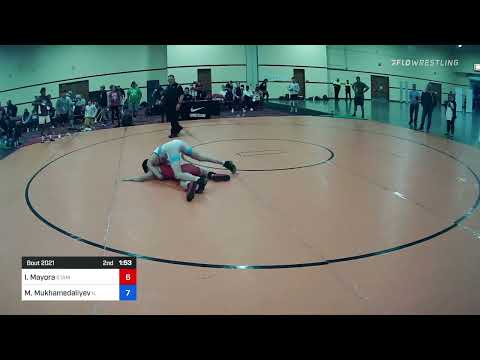 52 Lbs Round Of 32 - Isaac Mayora, Stampede Wrestling Club Vs Maksim Mukhamedaliyev, Illinois 2acd