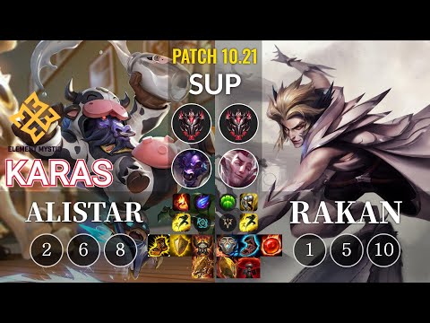 EM Karas Alistar vs Rakan Sup - KR Patch 10.21