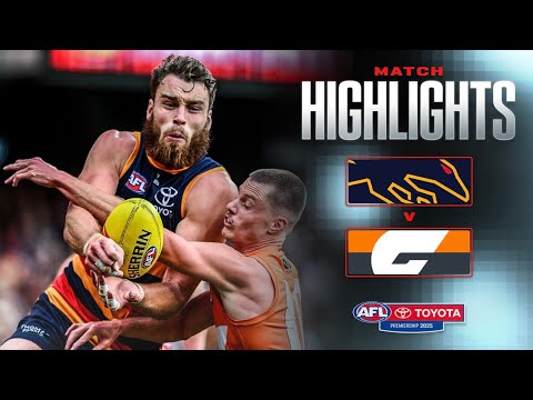 Adelaide Crows v GWS Giants Highlights | Round 6, 2025 | AFL