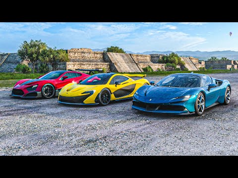 Ferrari SF90 Stradale vs McLaren P1 vs Zenvo TSR-S | Forza Horizon 5