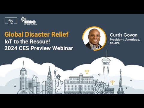 Global Disaster Relief: IoT to the Rescue featuring  floLIVE, Strategy of Things, Kyocera, Vodafone logo
