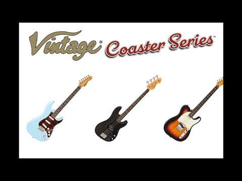 Vintage V40 Coaster Series Bass Guitar ~ Left Hand Gloss Black LH-V40BLK 2023 Black image 10