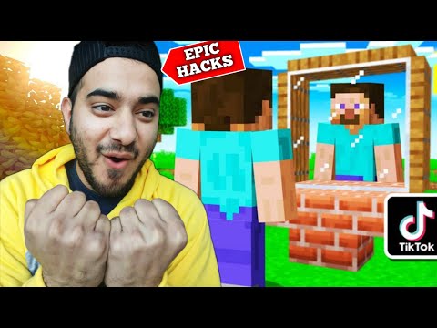Trying out Epic Minecraft Viral Tik Tok Hacks...#5