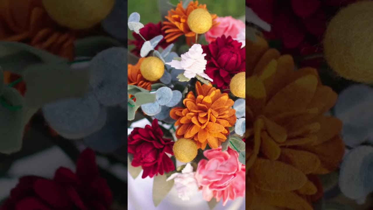 Learn felt flowers from a professional #feltcrafts #feltflowers #feltflowertutorial #flowermaking